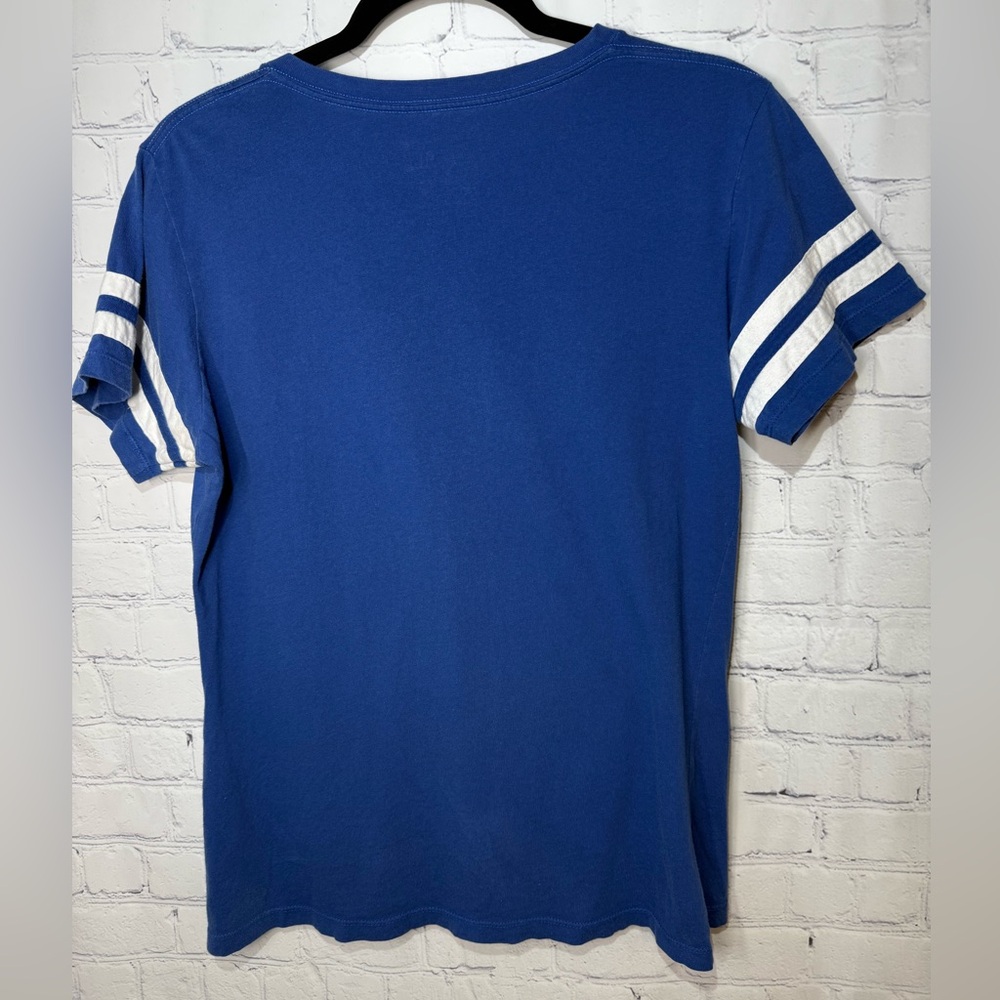 NFL Team Apparel size large blue Indianapolis Colts v-neck short sleeve t-shirt - Picture 2 of 5